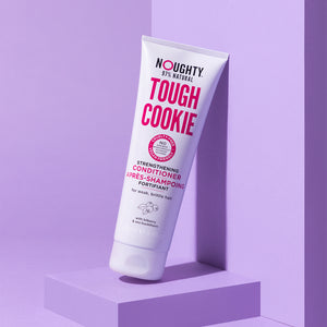 Noughty Tough Cookie strengthening conditioner for weak, brittle and damaged hair. Natural haircare vegan cruelty free natural sulphate free paraben free 