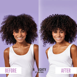 Noughty Frizz Magic Vegan Natural conditioner for frizzy hair. Best-selling Natural hair products for frizzy dry hair. Cruelty free conditioner for dry or damaged hair. Vegan conditioner for split ends. Vegan conditioner for damaged hair. Anti-frizz shampoo and conditioner in Frizz Magic range