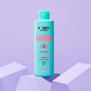 Noughty The Booster stimulating body wash for cellulite prone, dull and uneven skin on the thighs, stomach and bum. Natural body care vegan cruelty free natural sulfate free paraben free