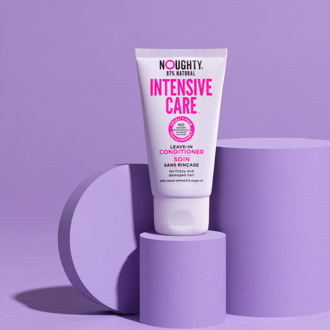 Noughty Intensive Care leave in conditioning cream for dry and damaged, frizzy hair. Natural haircare vegan cruelty free natural sulphate free paraben free